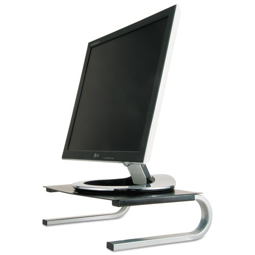 Allsop - Redmond Monitor Stand, 14 5/8 x 11 x 4 1/4, Black/Gray/Silver, Sold as 1 EA
