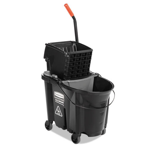 WaveBrake Side-Press Wringer/Bucket Combo, 35 Qt, Black, Sold as 1 Each