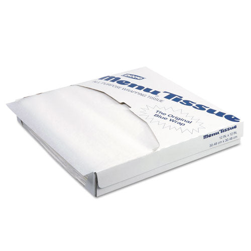 Menu Tissue Untreated Paper Sheets, 12 x 12, White, 1000/Pack, 10/Carton, Sold as 1 Carton, 10 Each per Carton 