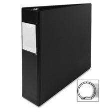 3 Ring Label Hold Binder, 3''Capacity, 11''x8-1/2'', Black, Sold as 1 Each