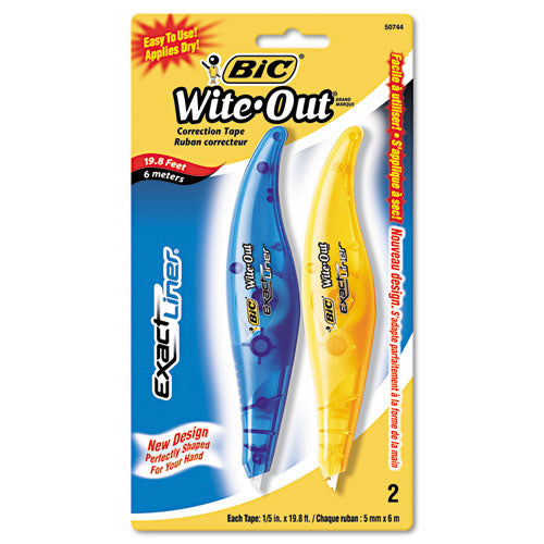BIC - Wite-Out Exact Liner Correction Tape Pen, 1/5-inch x 236-inch, 2/Pack, Sold as 1 PK