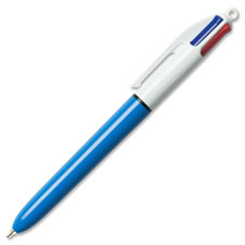 BIC 4-Color Retractable Pen, Sold as 1 Package
