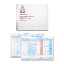 Dome Publishing Check And Deposit Register, Sold as 1 Each
