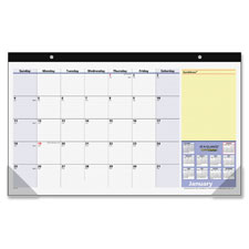 At-A-Glance QuickNotes 13-Months Desk Pad Calendar, Sold as 1 Each