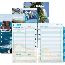 Day-Timer Coastlines 2 Pages Per Day Daily Refill, Sold as 1 Each