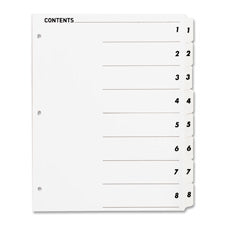 Sparco Quick Index Table Of Contents Divider, Sold as 1 Set
