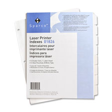 Sparco Punched Laser Index Divider, Sold as 1 Package, 5 Set per Package 