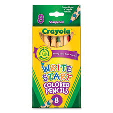 Crayola Write Start Colored Pencil, Sold as 1 Set, 8 Each per Set 