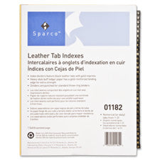 Sparco Leather Daily Tab Index, Sold as 1 Set