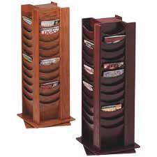 Buddy 48 Pockets Wood Rotating Literature Rack, Sold as 1 Each