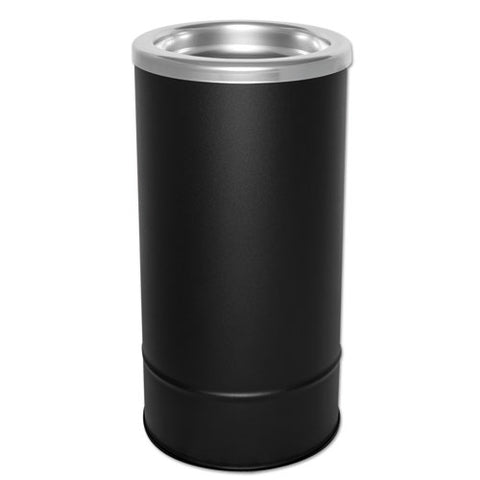 Ex-Cell - Round Sand Urn w/Removable Tray, Black/Chrome, Sold as 1 EA
