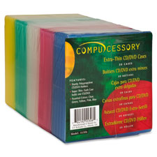 Compucessory Extra Thin CD/DVD Jewel Case, Sold as 1 Package, 50 Each per Package 