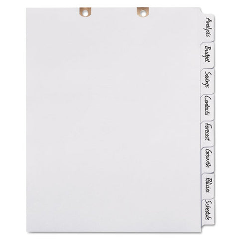 Write & Erase Tab Dividers for Classification Folders, 8-Tab, Letter, Sold as 1 Set