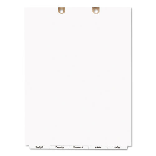 Write & Erase Tab Dividers for Classification Folders, 5-Tab, Letter, Sold as 1 Set