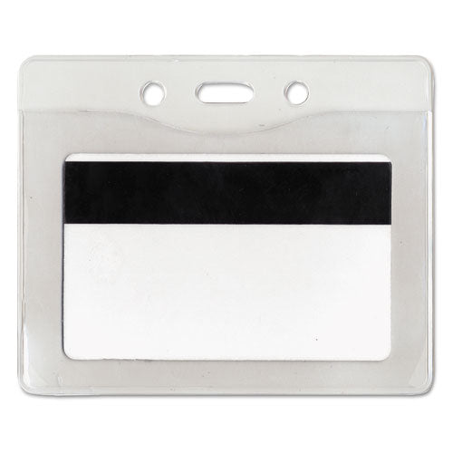 Advantus - Security ID Badge Holder, Horizontal, 3 7/8w x 2 5/8h, Clear, 50/Box, Sold as 1 BX