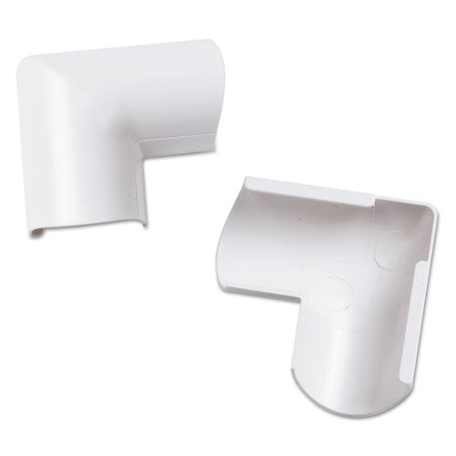 Clip-Over Door Top Bend for Mini Cord Cover, White, 2 per Pack, Sold as 1 Package