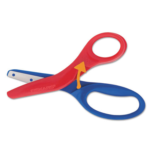 Preschool Training Scissors, 5"L, 1 1/2" Cut, Plastic, Red/Blue, Sold as 1 Each