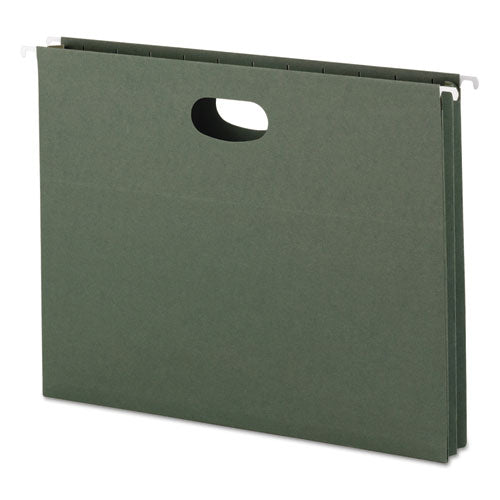Smead - 1 3/4 Inch Hanging File Pockets with Sides, Letter, Standard Green, 25/Box, Sold as 1 BX
