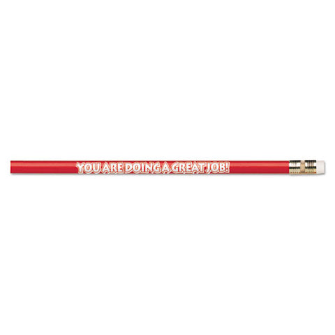 Decorated Wood Pencil, You Are Doing A Great Job, HB #2, Red, Dozen, Sold as 1 Dozen