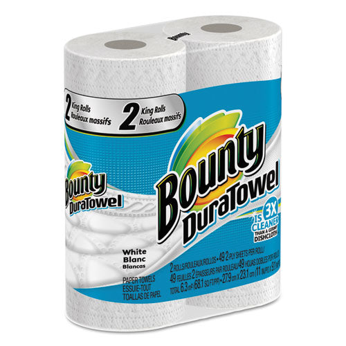 DuraTowel Paper Towels, 2-Ply, 11 x 11, 49/Roll, 24 Roll/Carton, Sold as 1 Carton, 12 Package per Carton 
