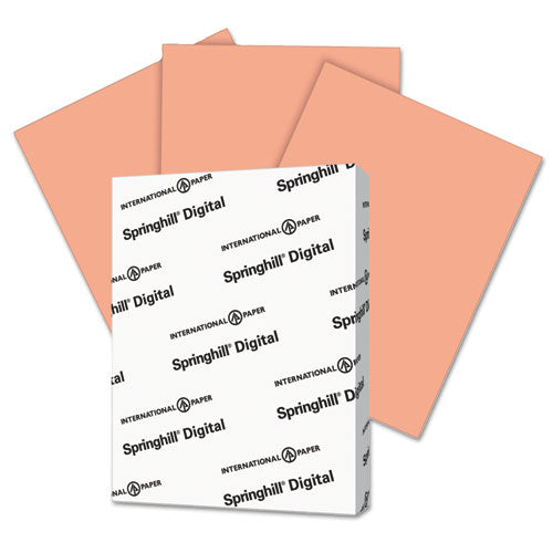 Digital Index Color Card Stock, 110 lb, 8 1/2 x 11, Salmon, 250 Sheets/Pack, Sold as 1 Package