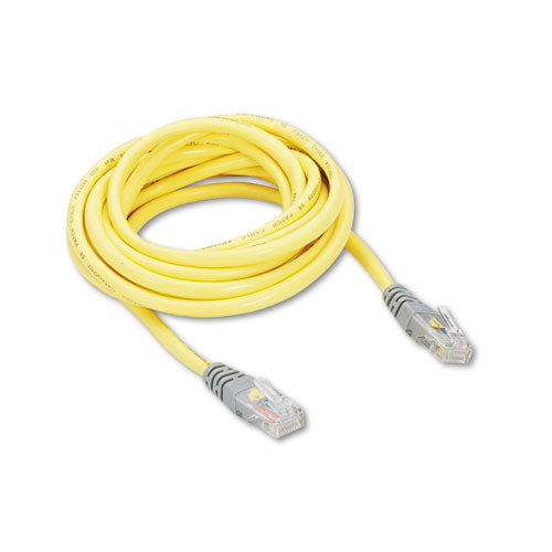 Belkin - CAT5e Crossover Patch Cable, RJ45 Connectors, 10 ft., Yellow, Sold as 1 EA