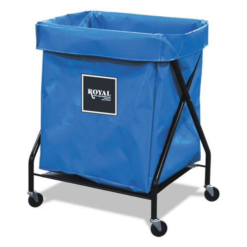 8 Bushel X-Frame Cart with Vinyl Bag, 21 x 26 x 36, 150 lbs. Capacity, Blue, Sold as 1 Each