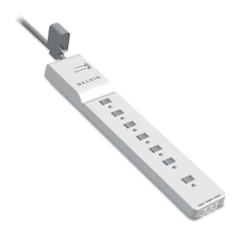Belkin - Home Series SurgeMaster Surge Protector, 7 Outlets, 12ft Cord, Sold as 1 EA