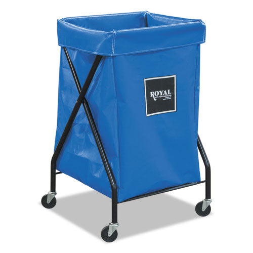 6 Bushel X-Frame Cart with Vinyl Bag, 20 x 22 x 36, 150 lbs. Capacity, Blue, Sold as 1 Each