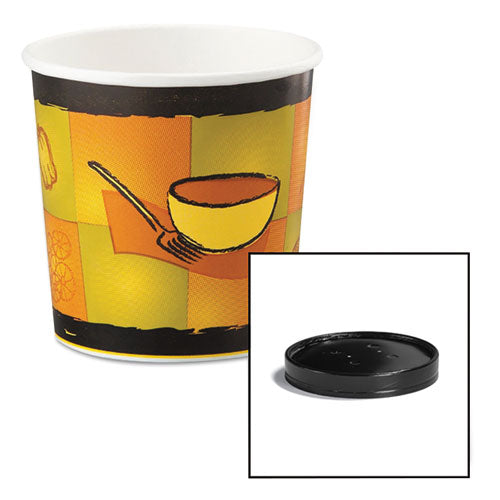 Soup Food Containers w/Vented Lids, Streetside Pattern, 16 oz, 250/Carton, Sold as 1 Carton, 250 Each per Carton 