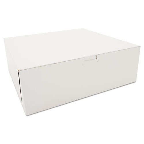 Bakery Boxes, White, Paperboard, 12 x 12 x 4, 100/Carton, Sold as 1 Carton, 100 Each per Carton 