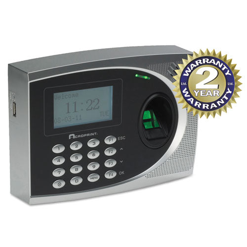 Acroprint - timeQplus Proximity Biometric and Attendance System, Automated, Sold as 1 EA