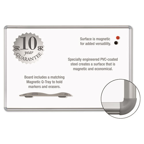 Best-Rite - Magne-Rite Magnetic Dry Erase Board, 36 x 48 White, Silver Frame, Sold as 1 EA