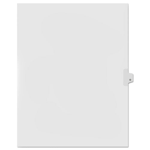90000 Series Alpha Side Tab Legal Index Divider, Preprinted "O", 25/Pack, Sold as 1 Package
