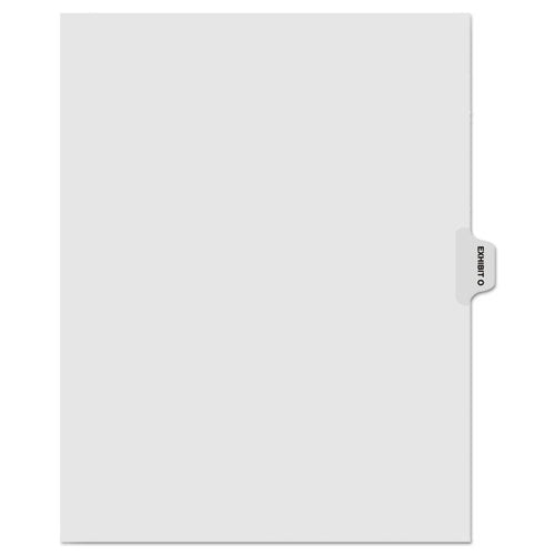 90000 Series Alpha Side Tab Legal Index Divider, Preprinted "Exhibit O", 25/Pack, Sold as 1 Package