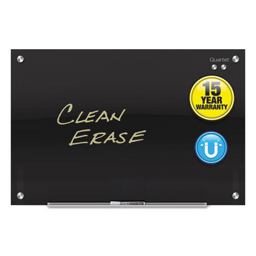 Infinity Magnetic Glass Marker Board, 24 x18, Black, Sold as 1 Each
