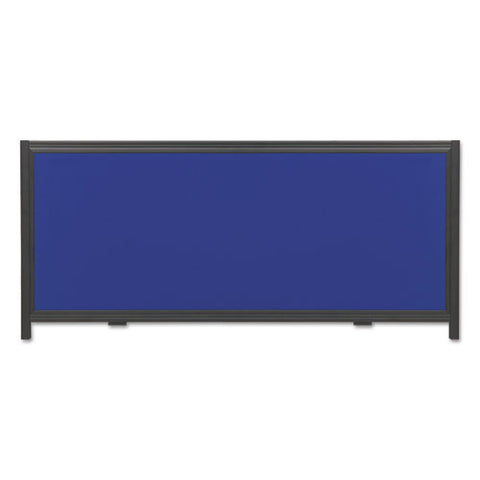 Quartet - Display System Optional Header Panel, Fabric, 24 x 10, Blue/Gray/Black PVC Frame, Sold as 1 EA