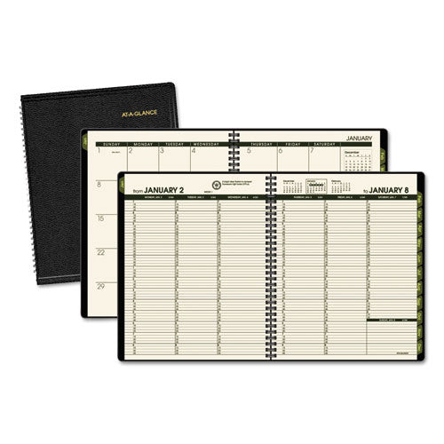 Recycled Weekly/Monthly Classic Appointment Book, 6 7/8 x 8, Black, 2016, Sold as 1 Each