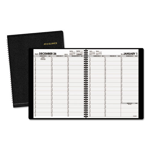 AT-A-GLANCE - Recycled Weekly Appointment Book, Black, 8 1/4-inch x 10 7/8-inch, Sold as 1 EA