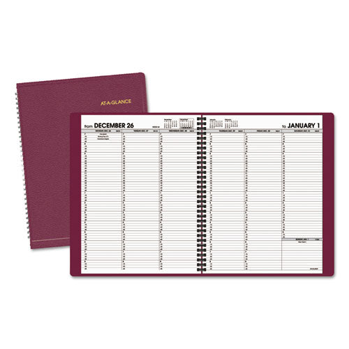 AT-A-GLANCE - Recycled Weekly Appointment Book, Winestone, 8 1/4-inch x 10 7/8-inch, Sold as 1 EA