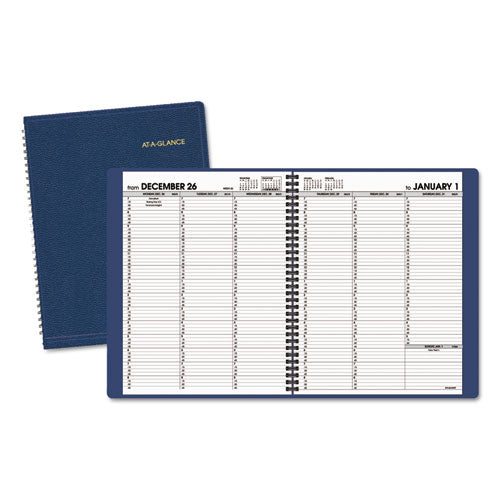 AT-A-GLANCE - Recycled Weekly Appointment Book, Navy, 8 1/4-inch x 10 7/8-inch, Sold as 1 EA