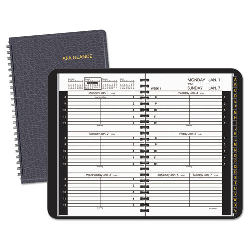 AT-A-GLANCE - Recycled Weekly Appointment Book, Black, 4 7/8-inch x 8-inch, Sold as 1 EA