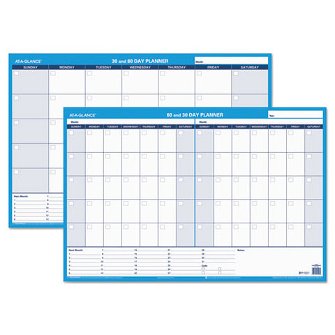 AT-A-GLANCE - Recycled 30/60-Day Undated Horizontal Erasable Wall Planner,  36-inch x 24-inch, Sold as 1 EA