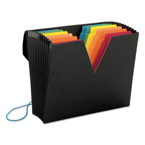 ColorVue Expanding File with SuperTab, 13 Pocket, Letter, Black/Asstd., Sold as 1 Each