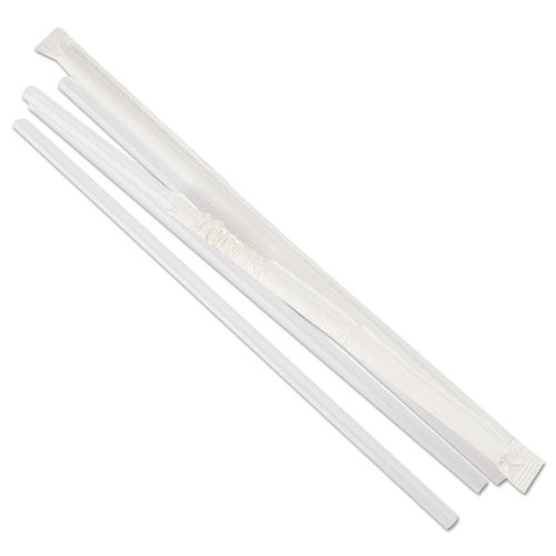 Jumbo Straws, 7 3/4", Plastic, Translucent, 500/Pack, Sold as 1 Package