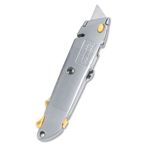 Stanley - Quick-Change Utility Knife w/Retractable Blade & Twine Cutter, Silver, Sold as 1 EA