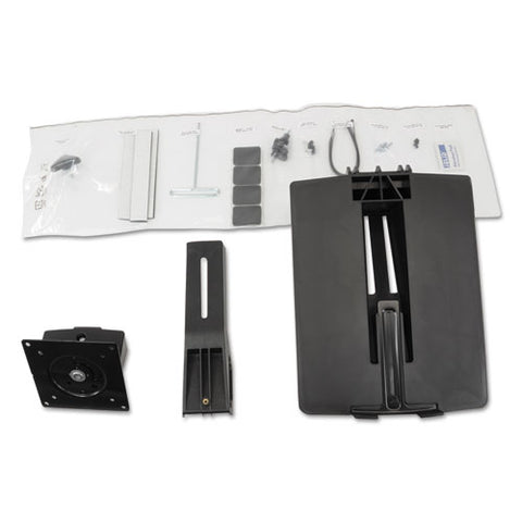 WorkFit Conversion Kit: Dual to LCD & Laptop, Black, Sold as 1 Each