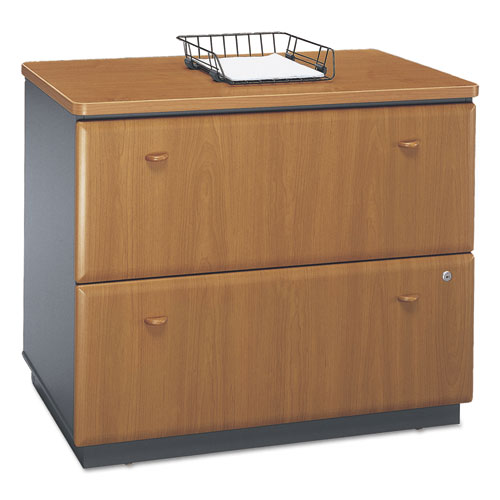 Bush - Series A 2-Drawer Lateral File, 35-3/4 x 23-3/8 x 29-7/8, Nat Cherry/Slate Gray, Sold as 1 EA