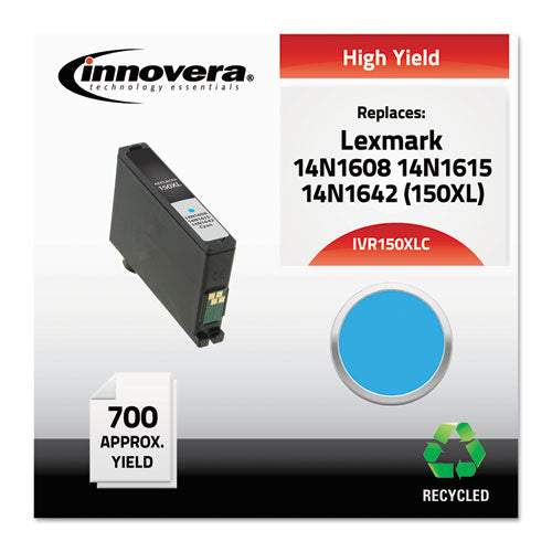 150XLC Compatible Reman 14N1608 (150XLC) High-Yield Ink, 700 Page-Yield, Cyan, Sold as 1 Each