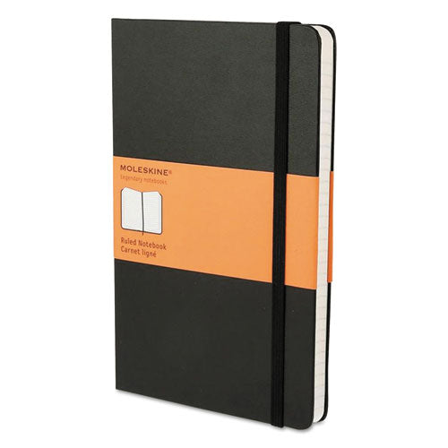 Hard Cover Notebook, Ruled, 8 1/4 x 5, Black Cover, 192 Sheets, Sold as 1 Each